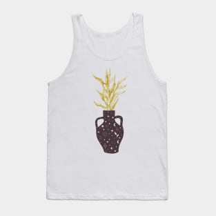 Stars And Golden Leaves Modern Boho Tank Top